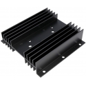 Disipador Térmico de Aletas tipo H de 100x26mm para dos TO23