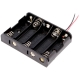 Portapilas baterías 5 x AA, LR06, 1450 Cables