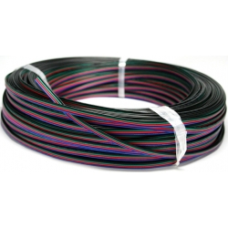 Rollo Cables Plano de colores "Flat cable" de 4 hilos