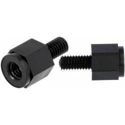 Separador hexagonal Nylon-poliamida Negro M4 tornillo