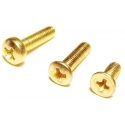 Tornillos M3 de Metal Dorados Din965 y Din7985