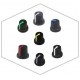 Botón de mando Bicolor Plastico-Goma de 16.8x13.9mm