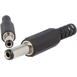 Conector Jack macho de alimentación 5.5-2.5mm