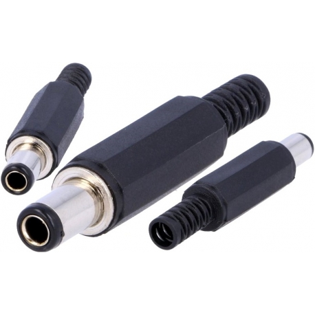 Conector Jack macho de alimentación 6.3-3mm 3-6-3