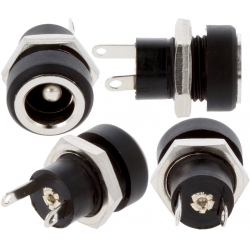 Conectores Jack Alimentación Hembra Panel 2.1mm