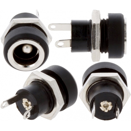 Conectores Jack Alimentación Hembra Panel 2.1mm