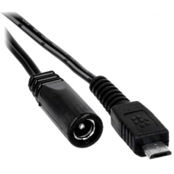 Adaptador Micro USB Macho Cableado a Jack 5.5-2.1 Hembra