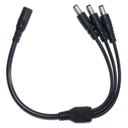 Conector de 3 Jack 5.5-2.1 Macho a 1 Hembra con Cables