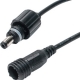 Juego de Conector Jack 5.5-2.1 IP65 Negro con Cable