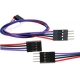 Conector cableado Dupont paso 2.54mm Macho-Hembra 4 pin