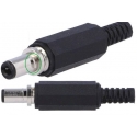 Conector Jack macho 5.5-2.1mm con bloqueo