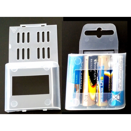 Caja Estuche de protección de Baterías 4xAA/14500/R6