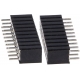 Tira de 16 Pin dobles torneado hembra largo 2.54mm