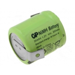 Batería GP NI-MH Recargable 1.2v. 250mA 1/3 AA con lengueta