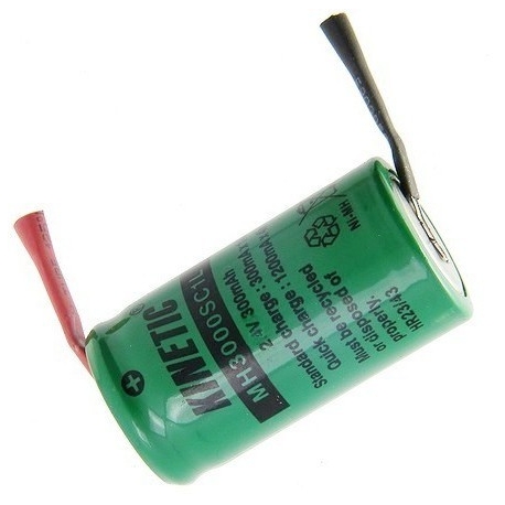 Batería NI-MH Recargable 2/3 AA 0.3A 2.4v.con lengueta