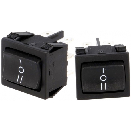 Conmutador basculante (Rocker) 2 circuitos 3 posiciones 8670v