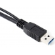 Adaptador cableado USB-A 3.0 Macho-2 USB-B Macho