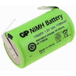 Batería GP NI-MH Recargable 1.2v. 2/3AA 1100mA con lengueta