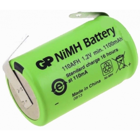 Batería NI-MH Recargable 1.2v. 2/3AA 1100mA especial AA con lengueta