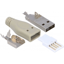 Conector USB A-Macho Aereo 4 pin