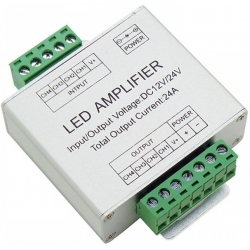 Amplificador PWM 4 canales Led o RGBW 12-24v.24A.