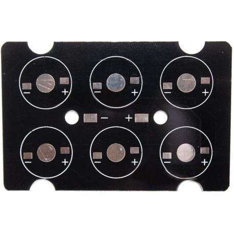 Pcb 88x59mm para 6 Led Lumiled