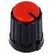 Botones de mando 13.3x16.5mm Negro Rojo