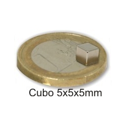 Imanes cubos de Neodimio 5x5x5mm