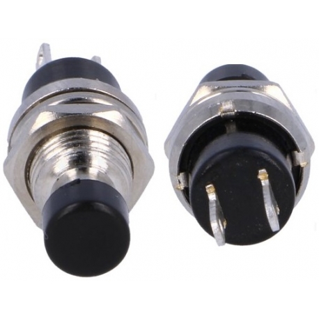 Pulsador de panel Negro