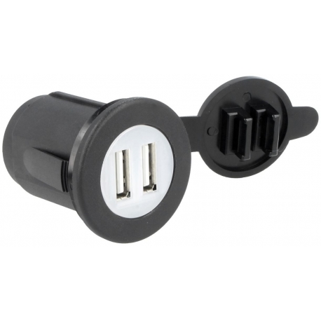 Cargador Mechero Compacto Doble USB para Litio 12/24v-5v