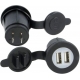 Cargador Mechero Compacto Doble USB para Litio 12/24v-5v