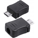 Conector Micro USB Macho 5 pin Negro para Cable