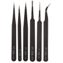 Pinzas de Metal Negro ESD para Electrónica