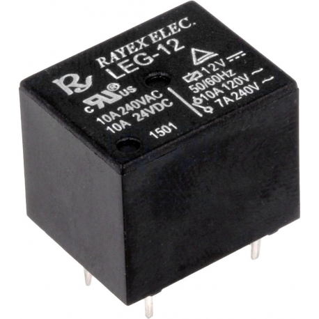 Rele Cubo 10A. Rayex Na-NC 12v