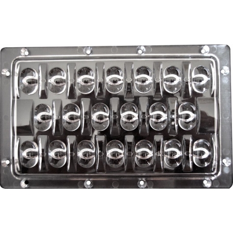 Lente Multi-Led 153x94x10.5mm para 20 Led
