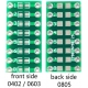 Pcb adaptador Componentes SMD 0402-0603-0805 a Dip2