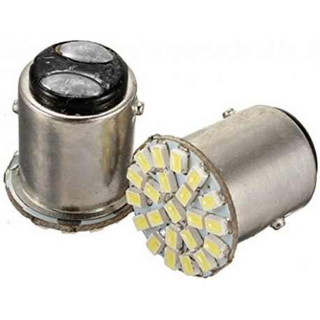LED G18 22 Led 1206 12v 1157 BAY15D 2 contactos