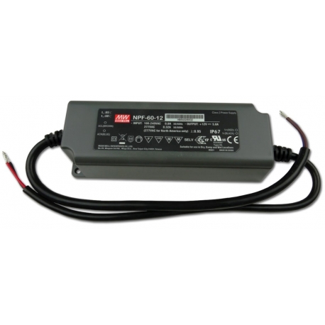 Fuentes NPF-6012 Mean-Well estancas Led