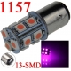 Bombilla LED 1157-P21-5w 13 led Rosa