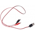 Conector USB Macho cable a Cocodrilo