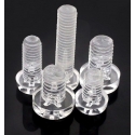 Tornillos transparentes de PVC M6 Din7985