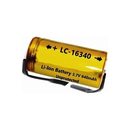 Bateria Litio LC16340 3.7v. 640mA para PCB