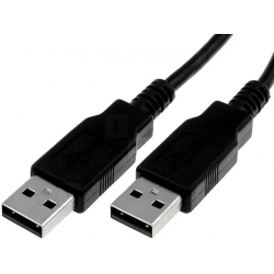 Cable USB-A USB-A Macho-Macho Negro