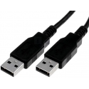 Cable USB-A a USB-A Macho-Macho negro