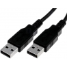 Cable USB-A USB-A Macho-Macho Negro