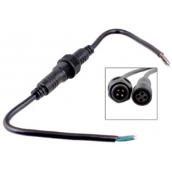Juego Conector IP65 23mm Negro 4pin con cable