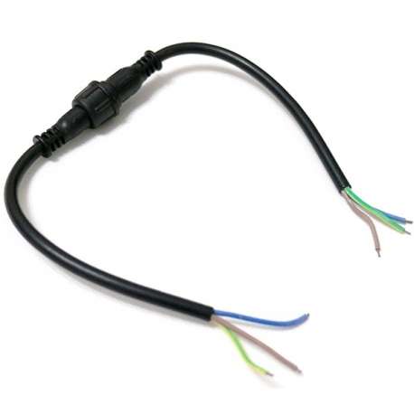 Juego Conector IP65 23mm Negro con cable