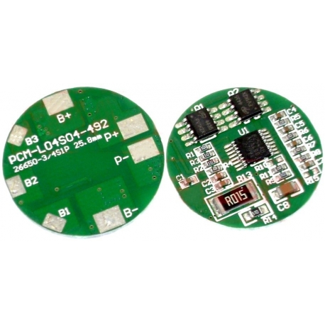 PCM para Baterías de Litio-Li-Po 14.8v.PCM L04S04