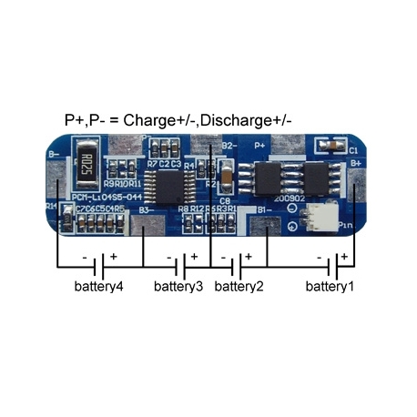 PCM para Baterías de Litio-Li-Po 14.8v.PCM Li04S5-044