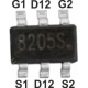 Transistor MOSFET Dual Mos 8205S